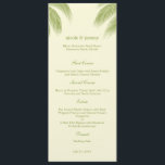Palm Beach Wedding Menu Card - Green<br><div class="desc">Gorgeous and full of tropical charm,  this modern Palm Beach Wedding Collection by berryberrysweet.com will sweep your guests off their feet. Please feel free to contact us for custom colours.</div>