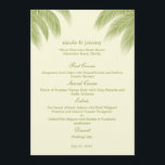 Palm Beach Wedding Menu Card - Green<br><div class="desc">Gorgeous and full of tropical charm,  this modern Palm Beach Wedding Collection by berryberrysweet.com will sweep your guests off their feet. Please feel free to contact us for custom colours.</div>