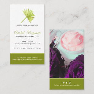 Palm beauty health company photo custom business card