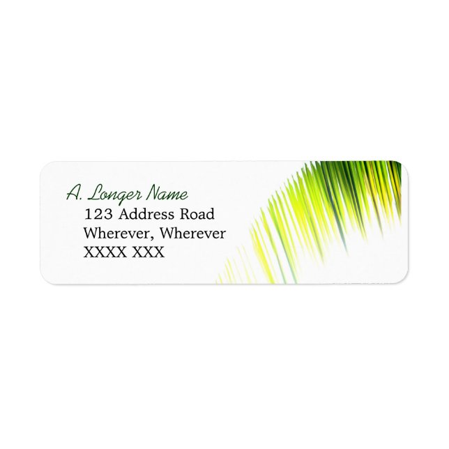 Palm Branch Address Label (Front)