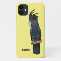 Palm cockatoo bird cartoon illustration