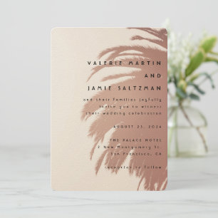 Palm Court wedding invitation