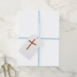 Palm Cross Elegant, Minimalist Golden Christian Gift Tags