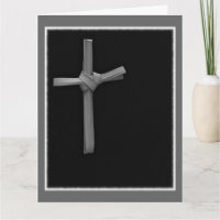 Palm Cross on Black, Minimalist Religious