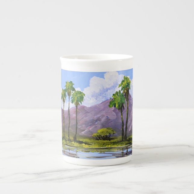 Palm Desert Bone China Mug (Front)