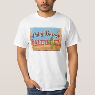 Palm Desert California Cartoon Desert Retro Travel T-Shirt