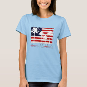 Palm Flag USA Ladies T-Shirts