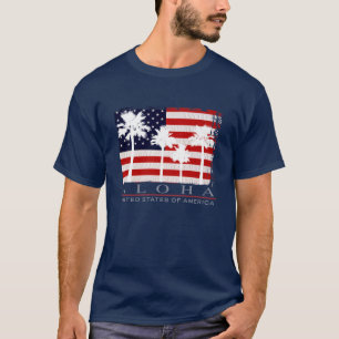 Palm Flag USA Men's T-Shirts