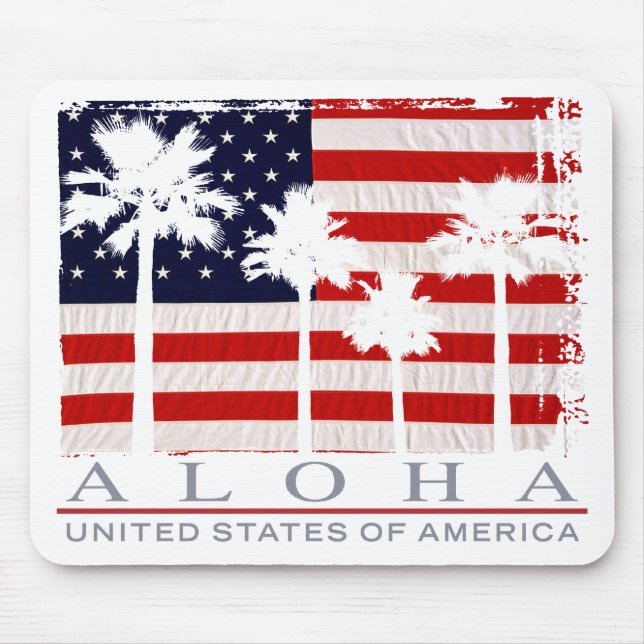 Palm Flag USA Mousepad (Front)