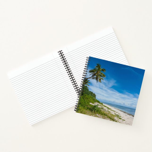 Palm Fringed Kolovai Beach Notebook (Inside)