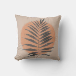 Palm Frond Black Cushion