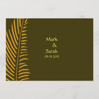 Palm Frond Orange Invitation