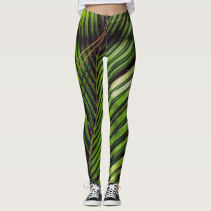 Palm Frond, Pine Needles and Shadows Leggings