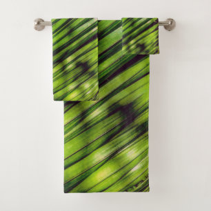 Palm Frond, Pine Needles and Shadows Towel Set