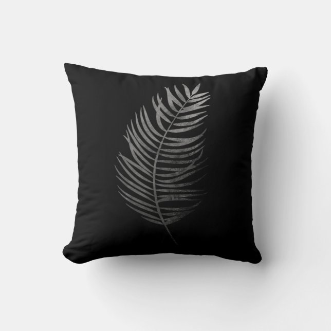 Palm Frond Silhouette Cushion (Front)