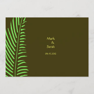 Palm Frond Wedding Invitation