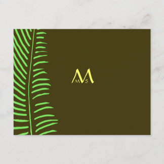 Palm Frond Wedding RSVP Card