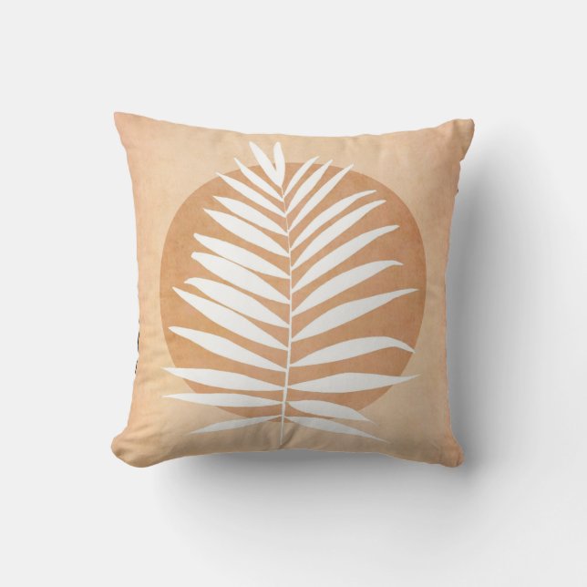 Palm Frond White Cushion (Front)