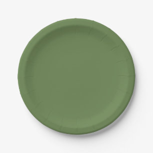 Palm Green Solid Colour Paper Plate