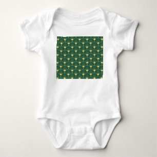 Palm leaf: art deco pattern. baby bodysuit