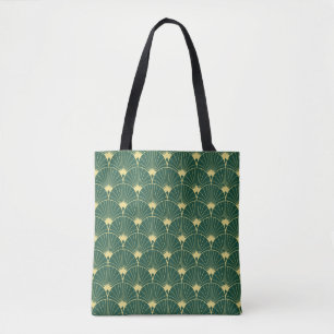Palm leaf: art deco pattern. tote bag