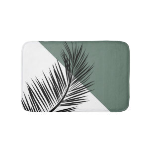 Palm leaf bath mat