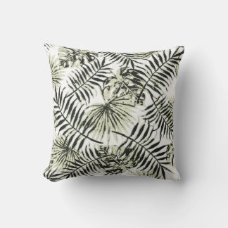 Palm Leaf Design Throw Pillow