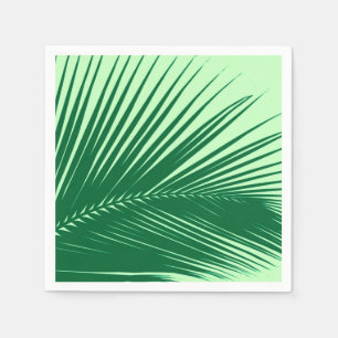 Palm leaf - emerald and lime green napkin