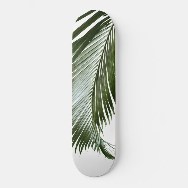 Palm Leaf Finesse #2 #tropical #wall #art Skateboard (Front)