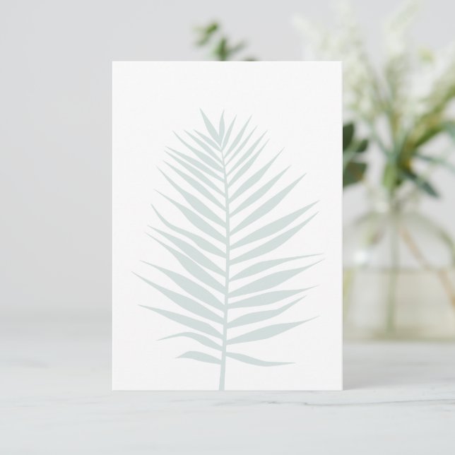 Palm Leaf Flat Card Thank You Note  (Standing Front)
