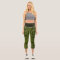 Palm Leaf Green High Waisted Capris