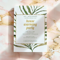 Palm leaf House warming party invitation