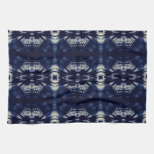 Palm Leaf in Delft Blue Tea Towel