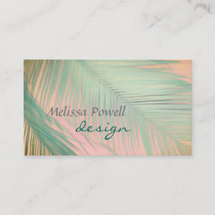 palm leaf nature photo art custom double sided business card