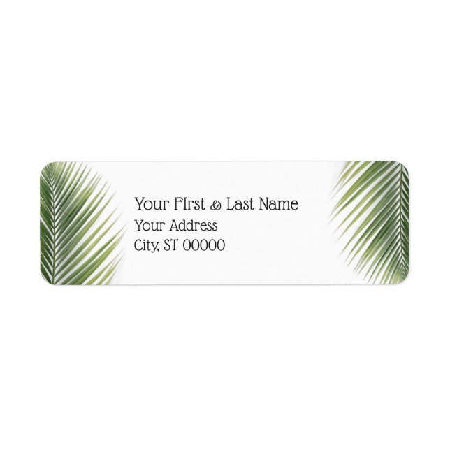Palm Leaf Return Label (Front)