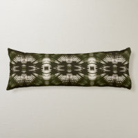 Palm Leaf Shadow Pattern in Army Green