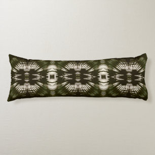 Palm Leaf Shadow Pattern in Army Green    Body Cushion