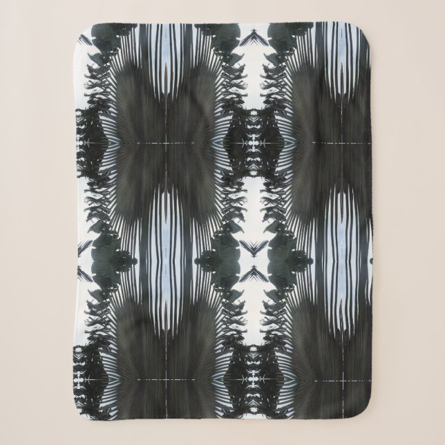 palm leaf sherpa blanket (Front)