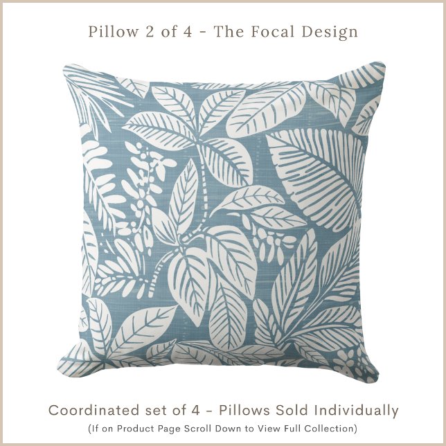 Palm Leaf Throw Pillow (Creator Uploaded)