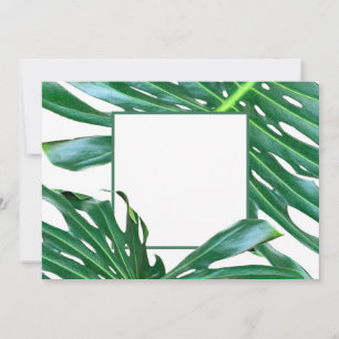 Palm Leaf, tropical foliage personalise  Invitation