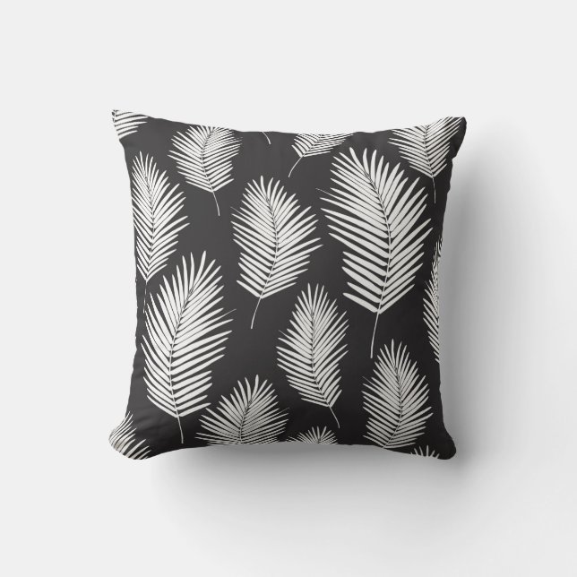 Palm Leafs Pattern Cushion (Front)
