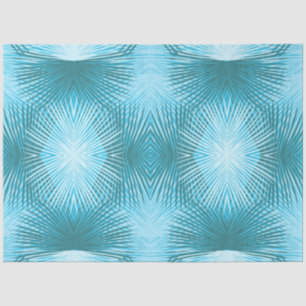 Palm Leaves Abstract Aqua Palm Decoupage Tissue Paper