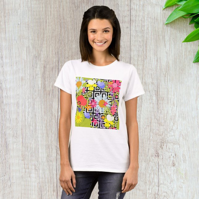 Palm Leaves And Flowers T-Shirt (Creator Uploaded)