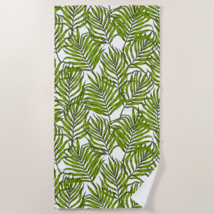 Palm leaves beach towel