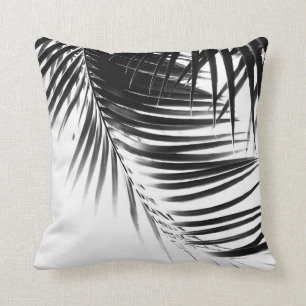 Palm Leaves Black & White Vibes #1 #tropical Cushion
