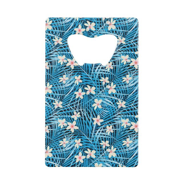 Palm Leaves Blue Pattern (Front)