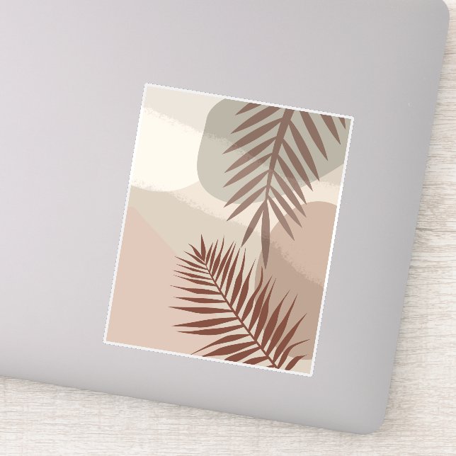 Palm Leaves, Boho Abstract Geometric Art (Detail)