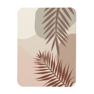 Palm Leaves, Boho Abstract Geometric Art Magnet
