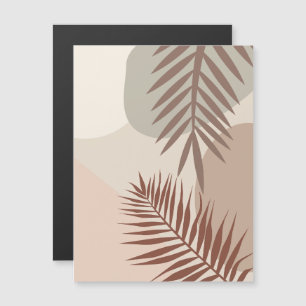 Palm Leaves, Boho Abstract Geometric Art Magnetic Invitation