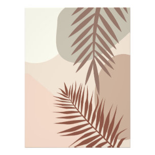 Palm Leaves, Boho Abstract Geometric Art Photo Print